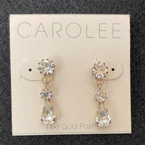 CAROLEE Gold and Crystal Earrings